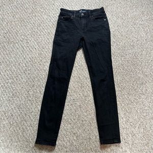 Gap Denim Universal Legging Jean Womens 0/25 Regular Black Faded Wash Denim